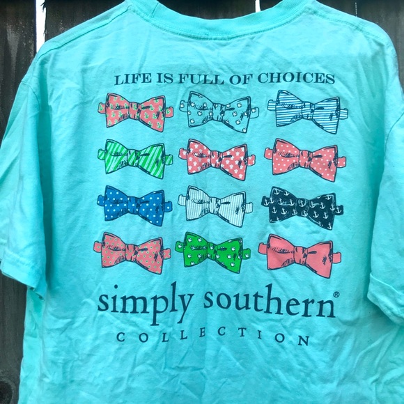 Simply Southern Blue Ribbon Short Sleeve T Shirt - Picture 1 of 7